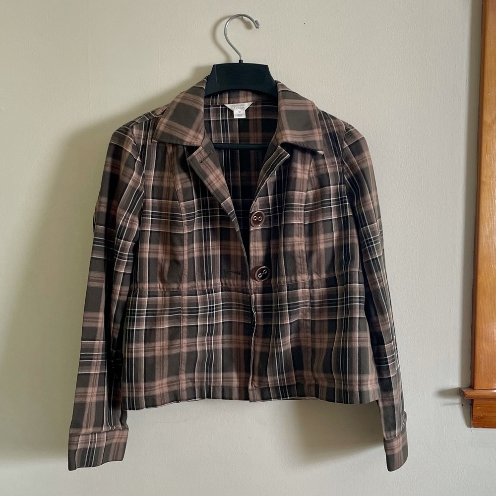 Vintage Christopher & Banks Plaid Blazer
